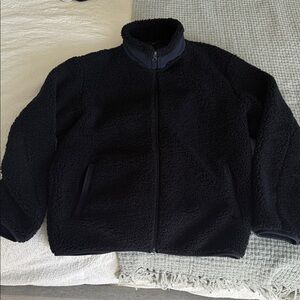 Men's Black Sherpa Fleece Jacket